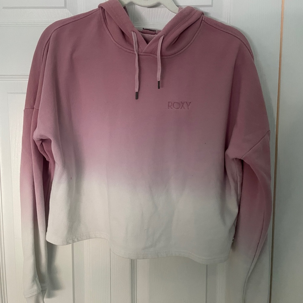 Roxy Gradient Pink and White Hoodie